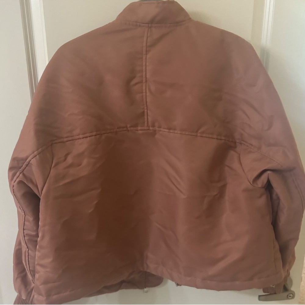 Anthropologie Dusty Pink Bomber Jacket Like New - Picture 6 of 6